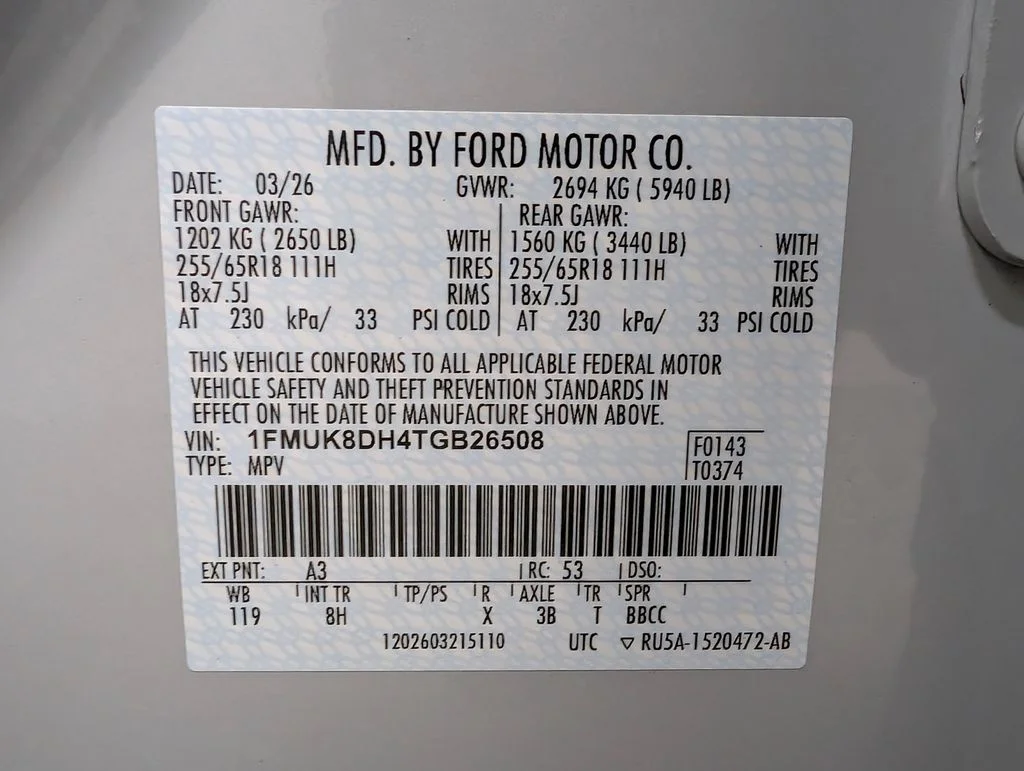New 2026 Space White Metallic Ford Active image 26