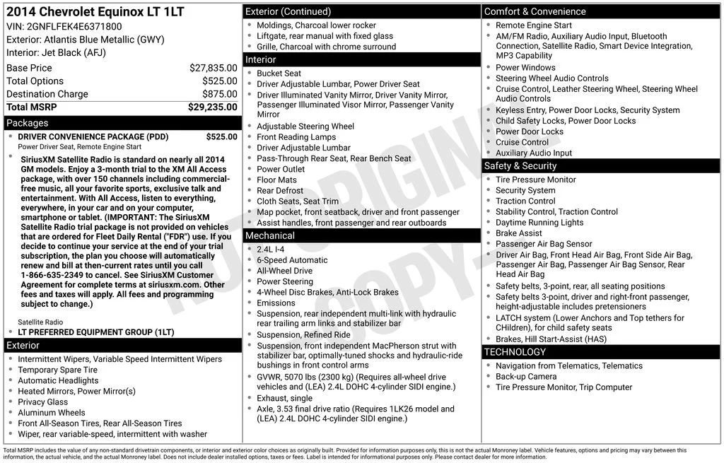 Used 2014 Blue Chevrolet LT image 6