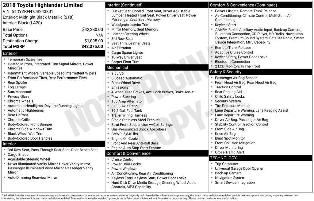 Used 2018 Black Toyota Limited image 38