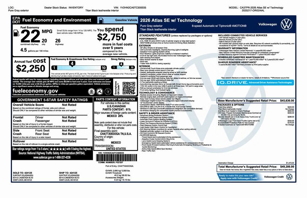 2026 Volkswagen Atlas SE w/Tech - Photo 8