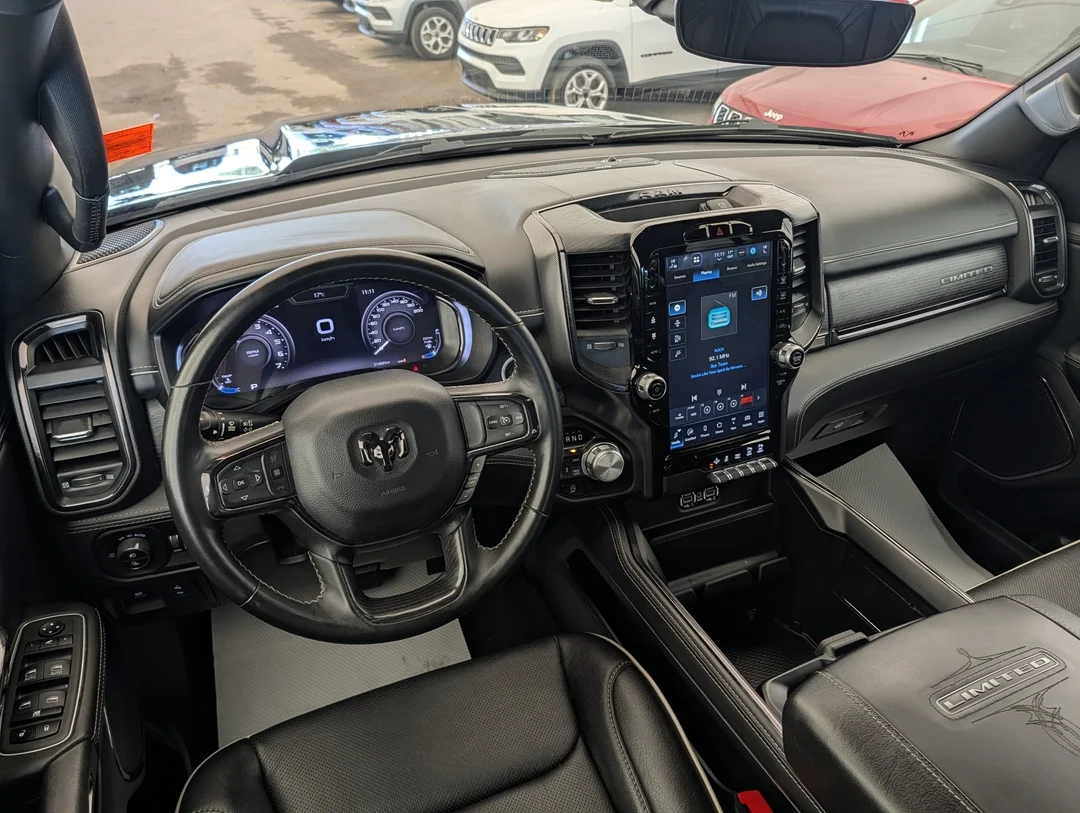 Used 2023 Black RAM Limited - - 4x4 - Pano Sunroof - 14.4 Uconnect NAV - 360 Camera & More! image 25
