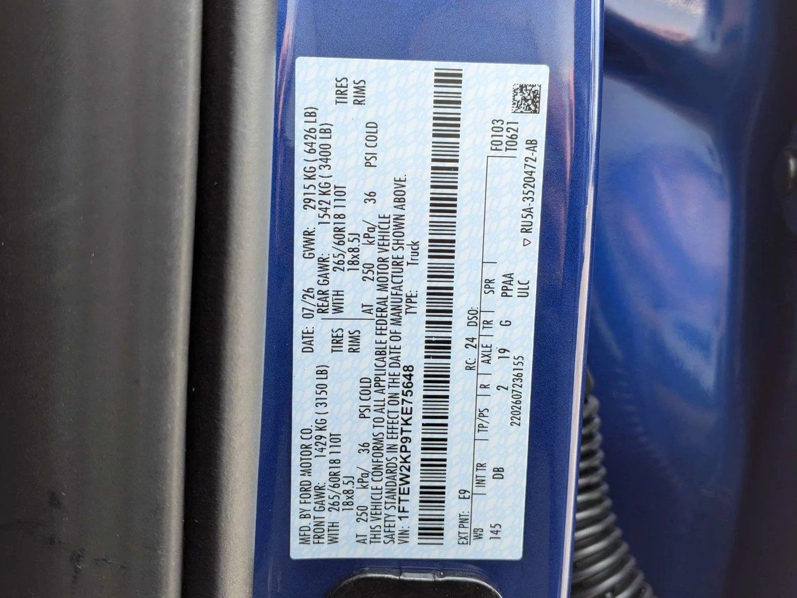 New 2026 Argon Blue Metallic Ford STX® image 31