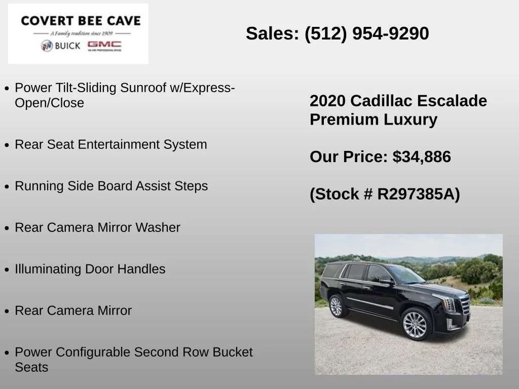 Used 2020 Black Cadillac Premium Luxury image 30