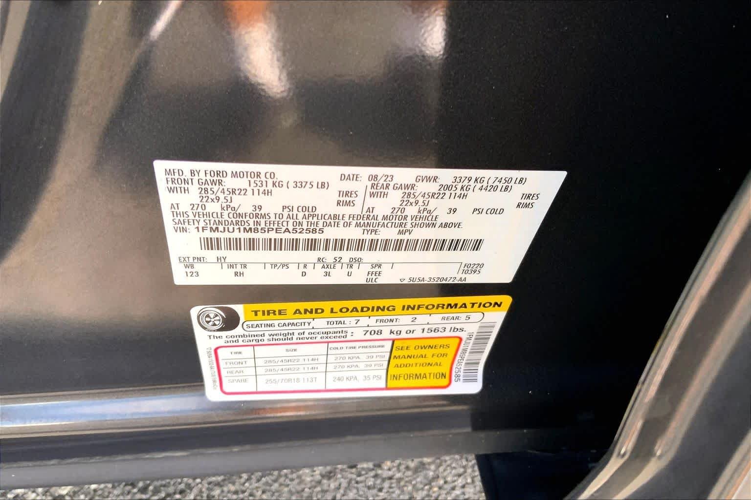 Used 2023 Dark Matter Metallic Ford Platinum image 34