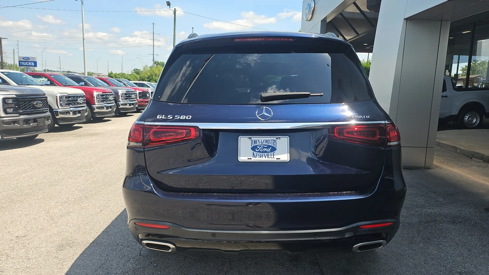 Used 2021 Blue Mercedes-Benz GLS 580 image 4