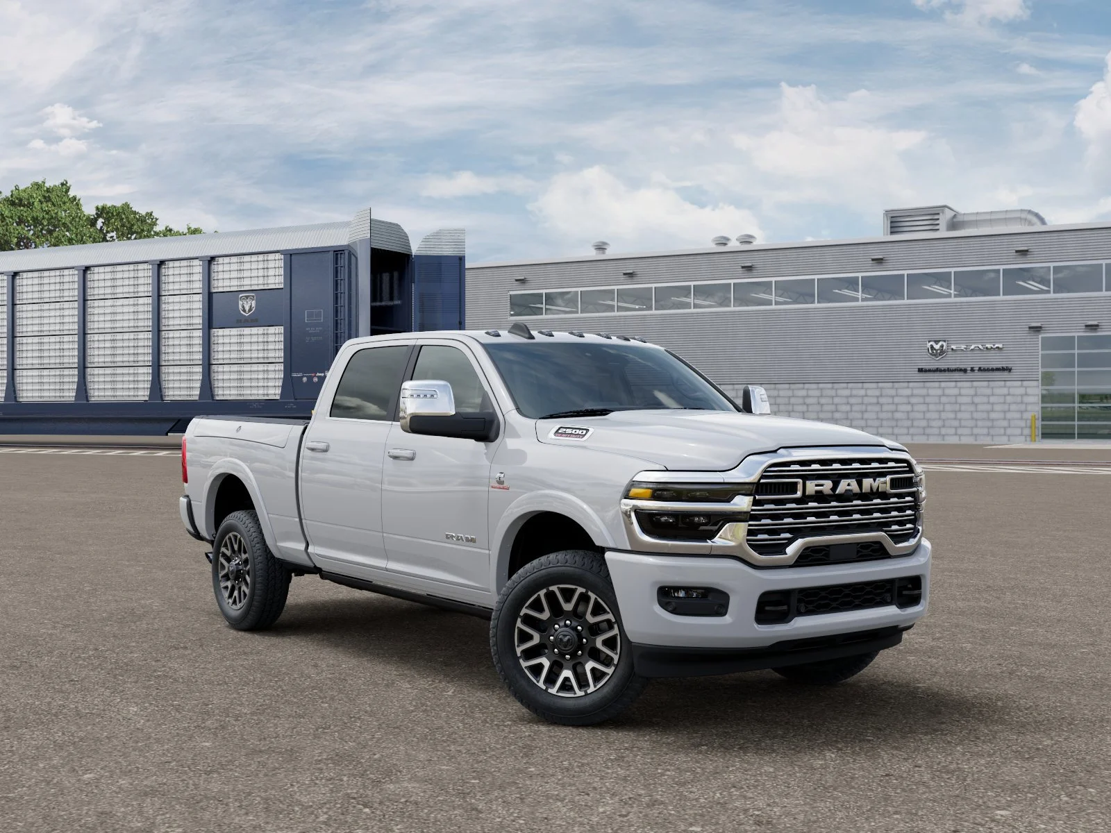 New 2026 Bright White Clear-Coat Exterior Paint RAM Longhorn image 3
