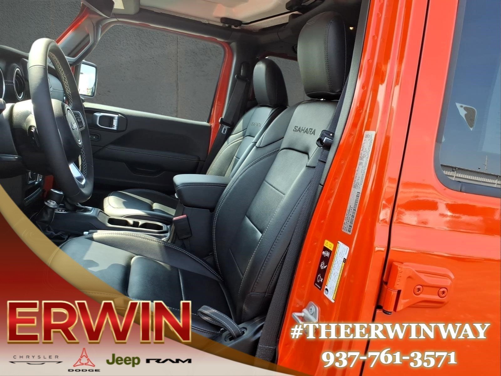 Used 2023 Orange Jeep Sahara 4xe image 12