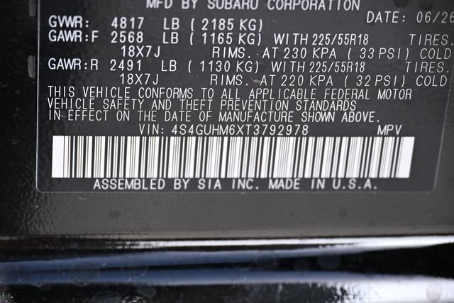 New 2026 Crystal Black Silica Subaru Limited image 20