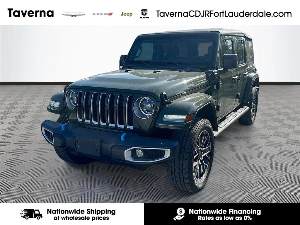 Used 2023 Green Jeep Sahara 4xe image 1