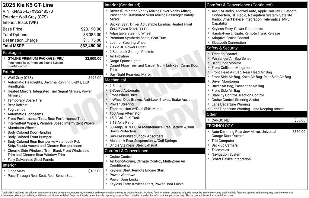 Used 2025 Gray Kia GT-Line image 28