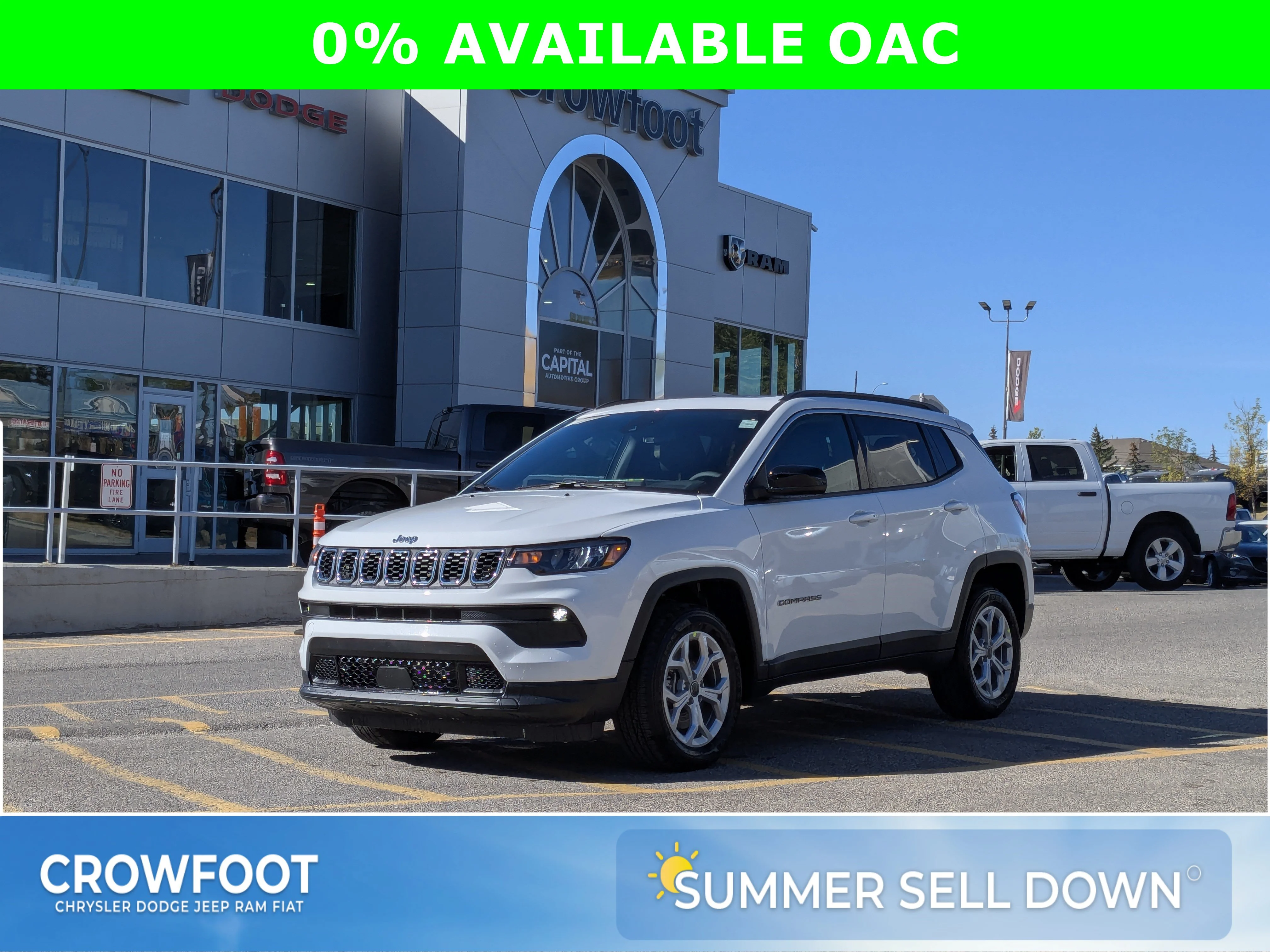 New 2026 White Jeep North - Full Sunroof - Power Liftgate - Uconnect5 NAV w/ 10.1inch display - BlindSpot Monitoring image 1