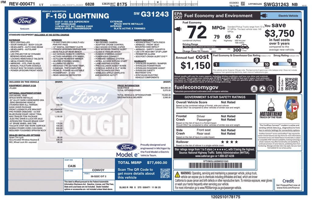 New 2025 White Ford Flash image 2