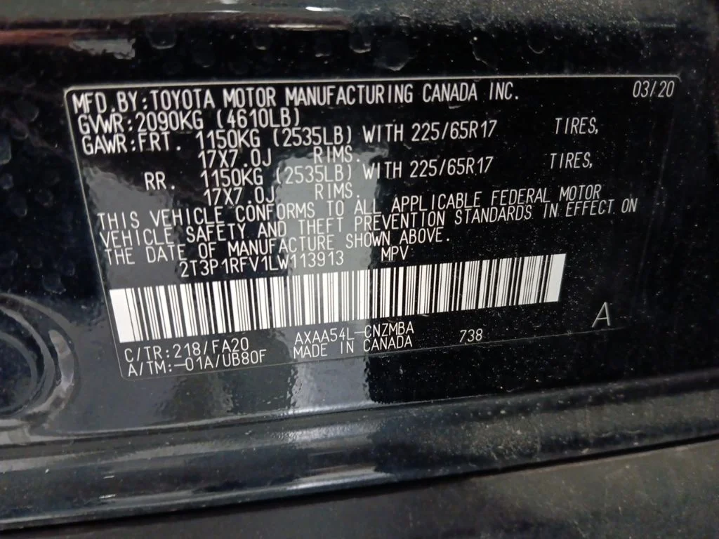 Used 2020 Midnight Black Metallic Toyota XLE image 3