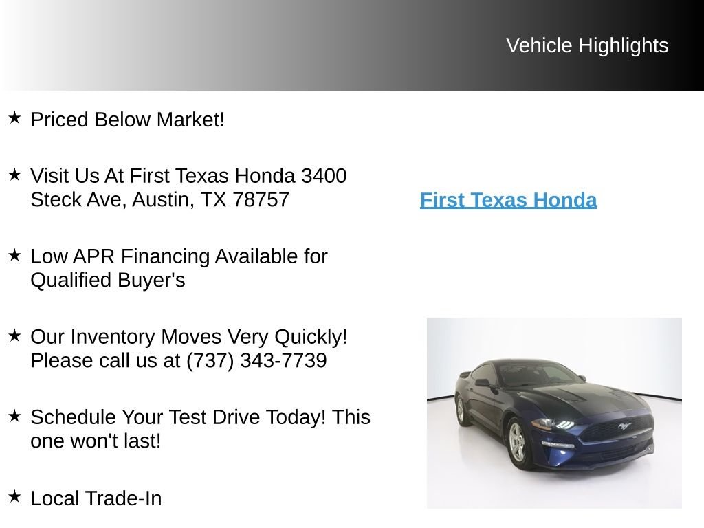Used 2020 Kona Blue Metallic Ford EcoBoost image 9