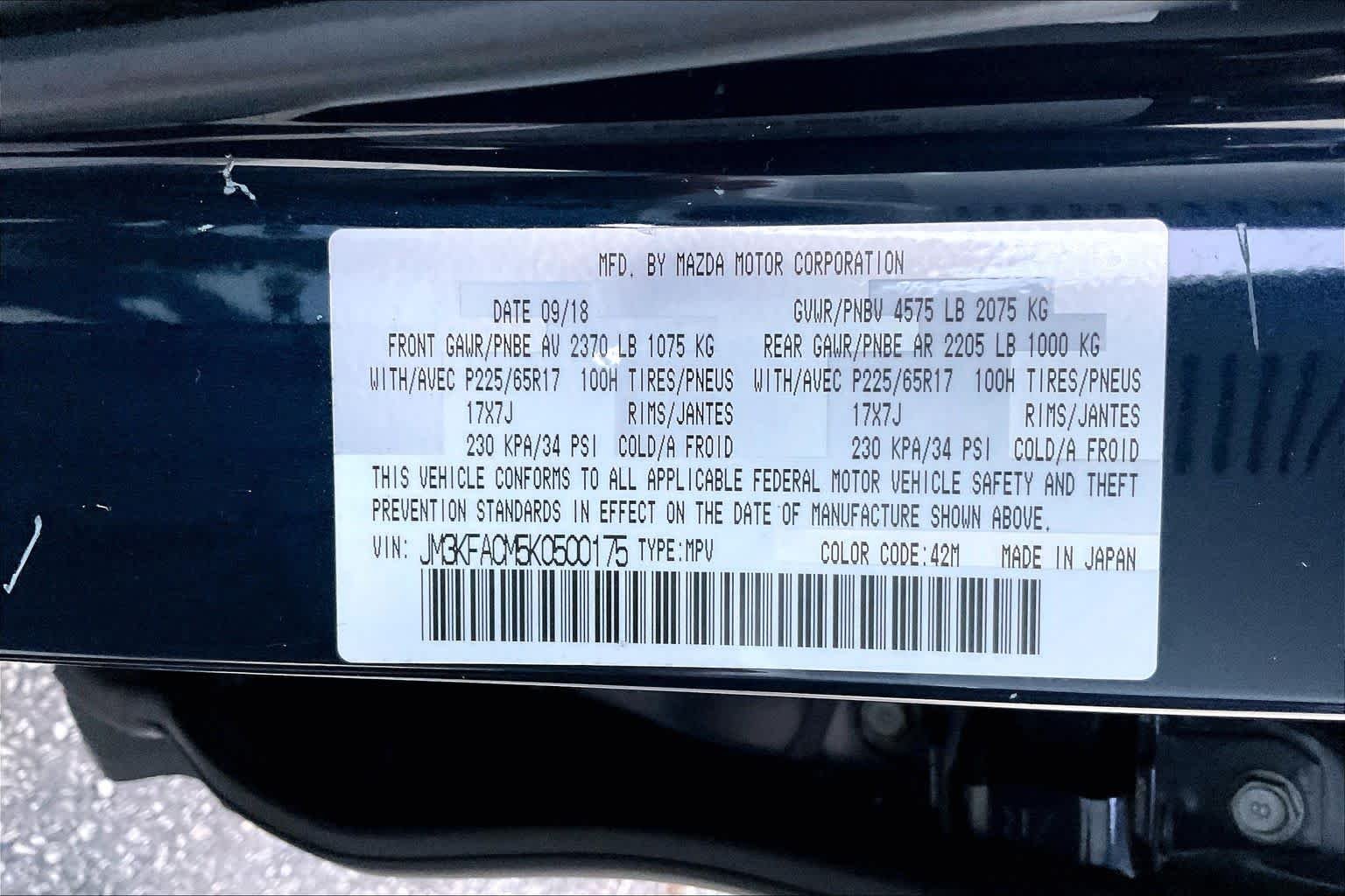 Used 2019 Deep Crystal Blue Mica Mazda Touring image 31