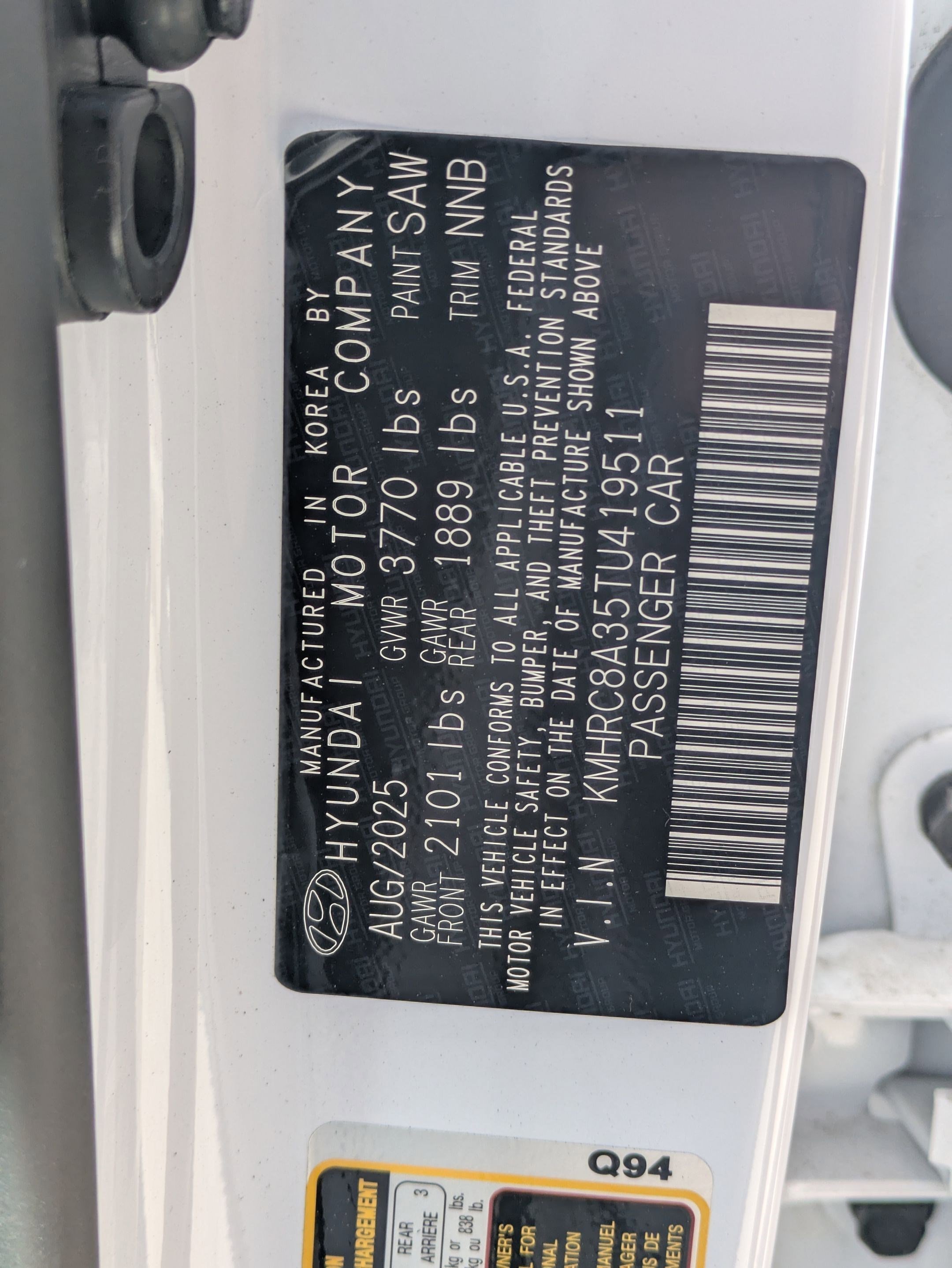 New 2026 Lunar White Hyundai SEL image 16