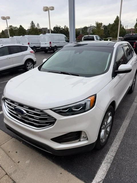 Certified Used 2019 White Platinum Clearcoat Metallic Ford Titanium image 14