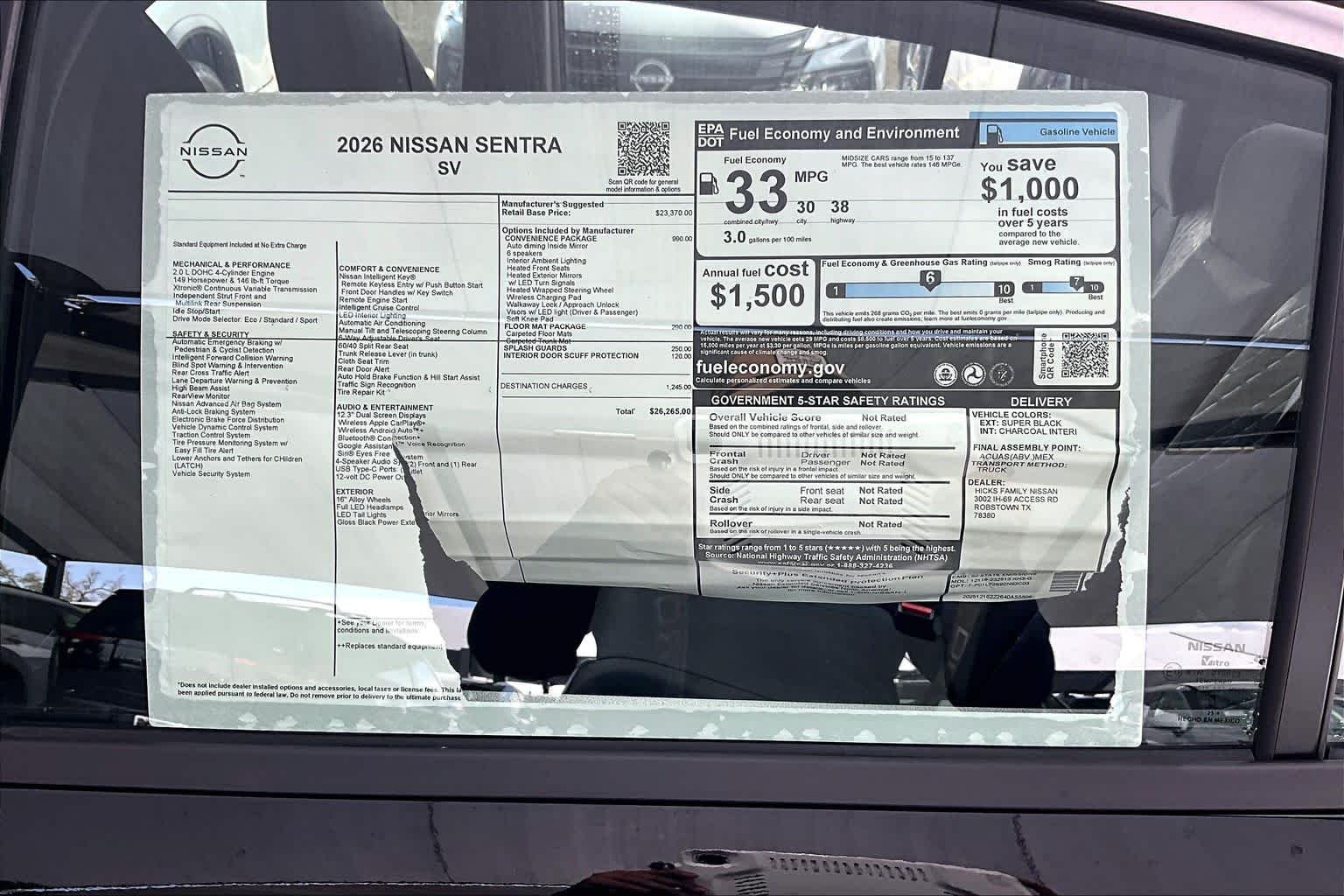 New 2026 Super Black Nissan SV image 19