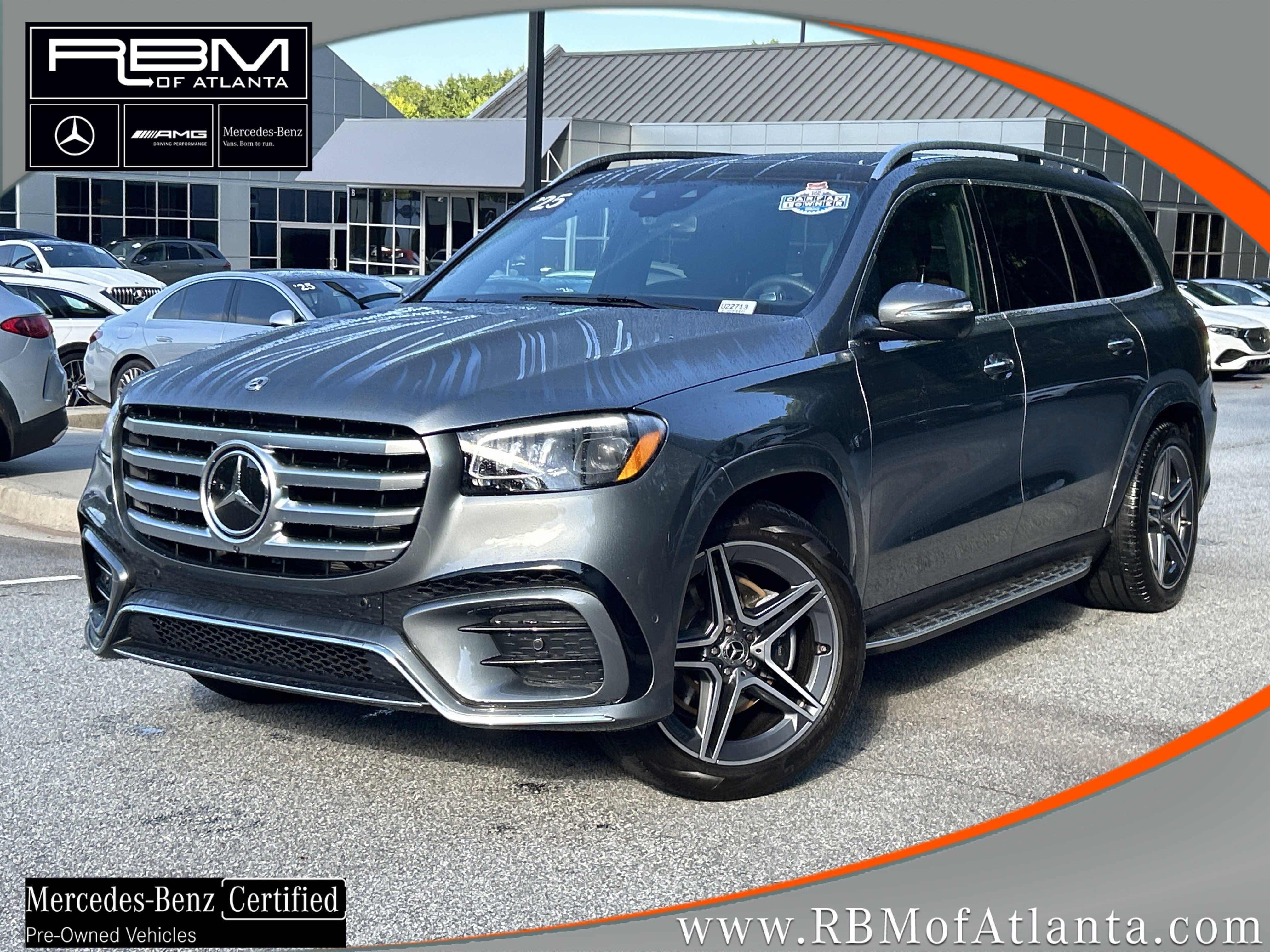 Certified Used 2025 Selenite Grey Metallic Mercedes-Benz GLS 450 4MATIC® SUV image 1