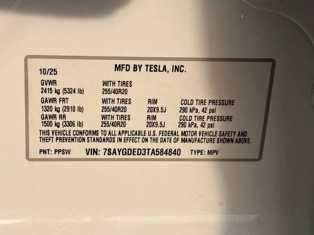 Used 2026 White Tesla Premium image 21