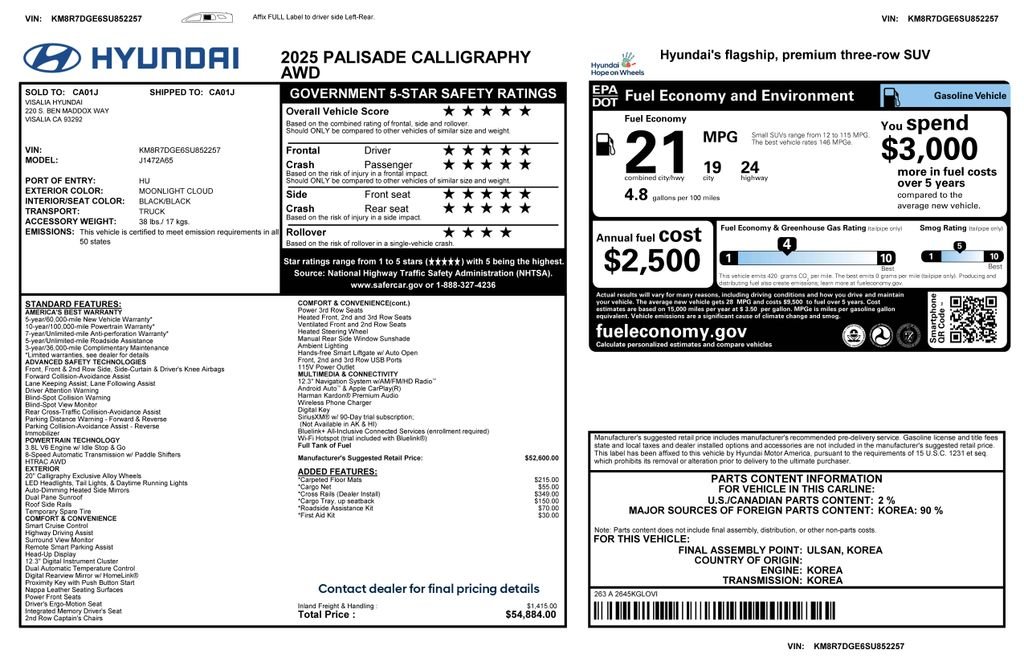 Used 2025 White Hyundai Calligraphy image 4
