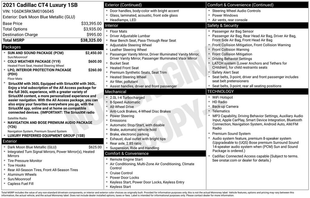 Used 2021 Blue Cadillac Luxury image 9