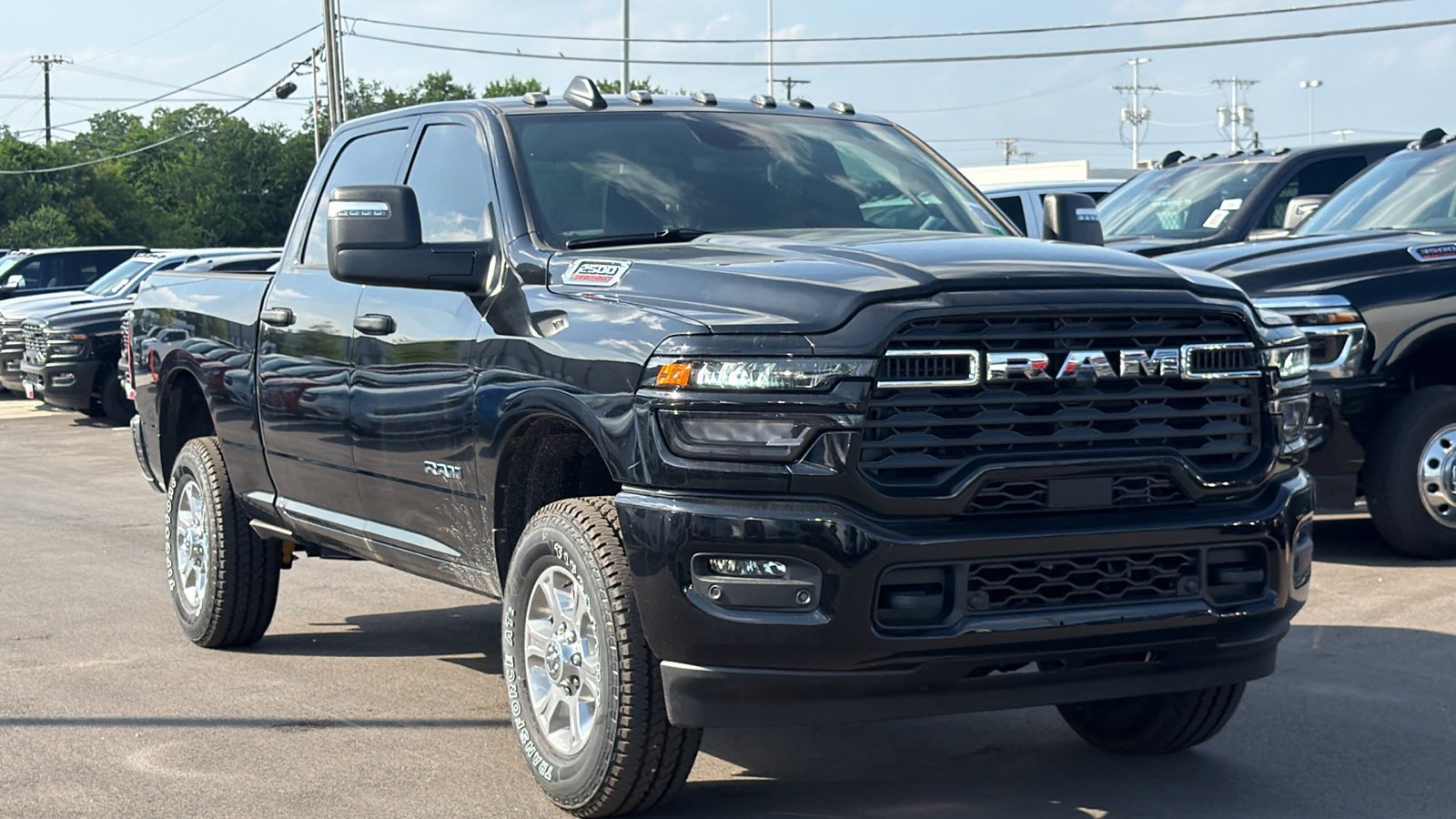 New 2026 Diamond Black Crystal Pearl-Coat Exterior Paint RAM Lone Star image 3