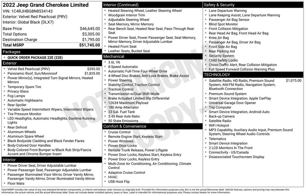 Used 2022 Red Jeep Limited image 6