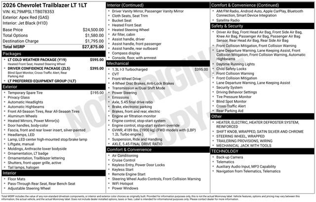 Used 2026 Red Chevrolet LT image 38