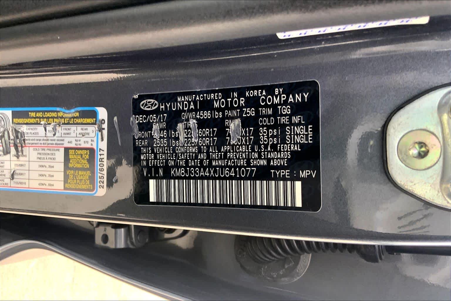 Used 2018 Coliseum Gray Hyundai SEL image 33
