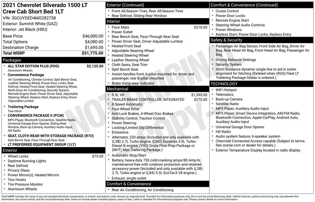 Certified Used 2021 Summit White Chevrolet LT image 8