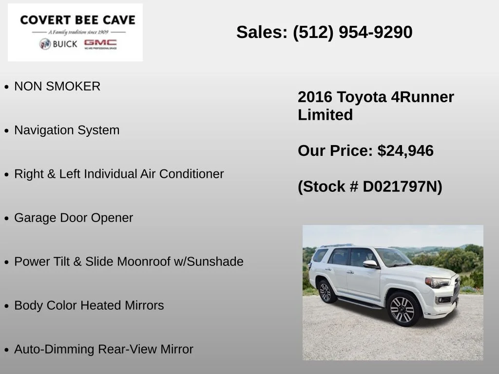 Used 2016 White Toyota Limited image 12