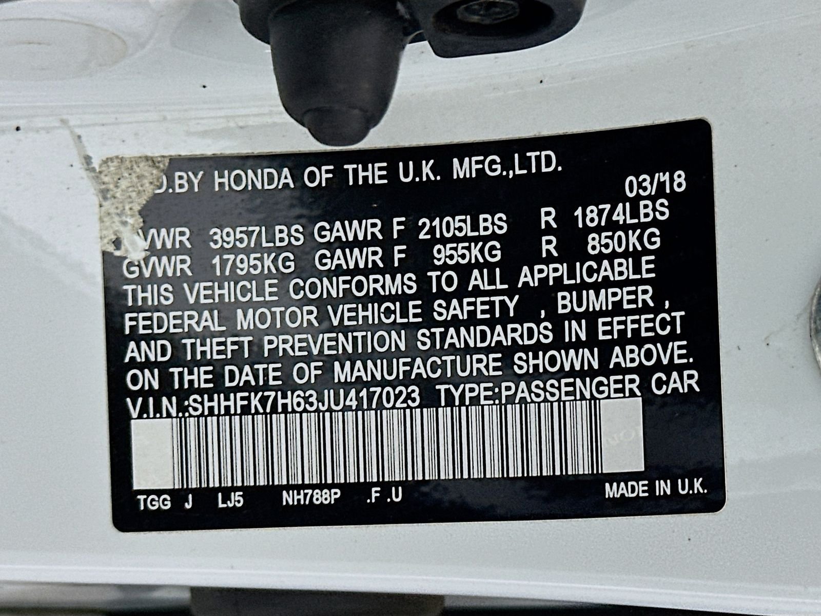 Used 2018 White Honda EX image 31