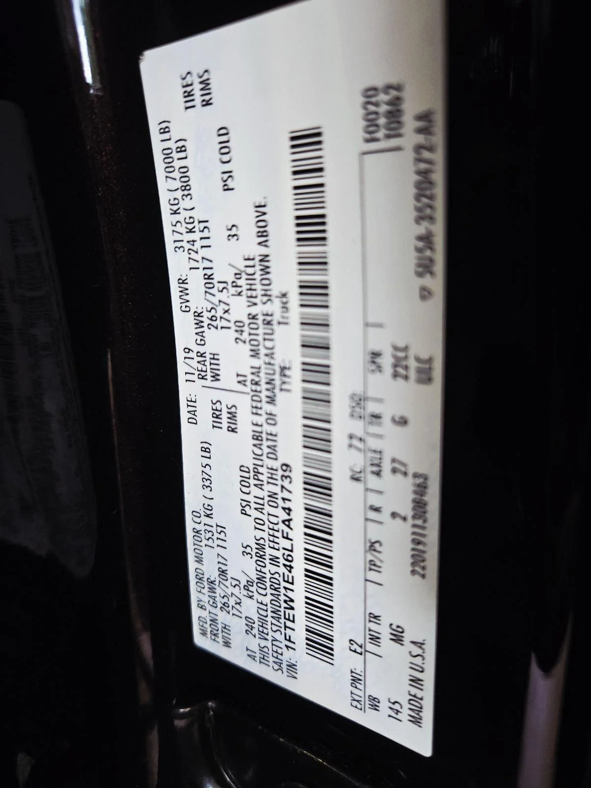 Used 2020 Agate Black Ford XLT image 62
