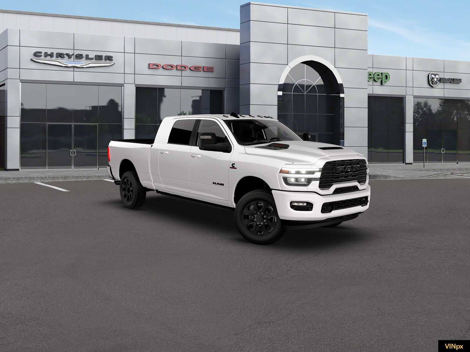 New 2026 Bright White Clear-Coat Exterior Paint RAM Laramie image 10