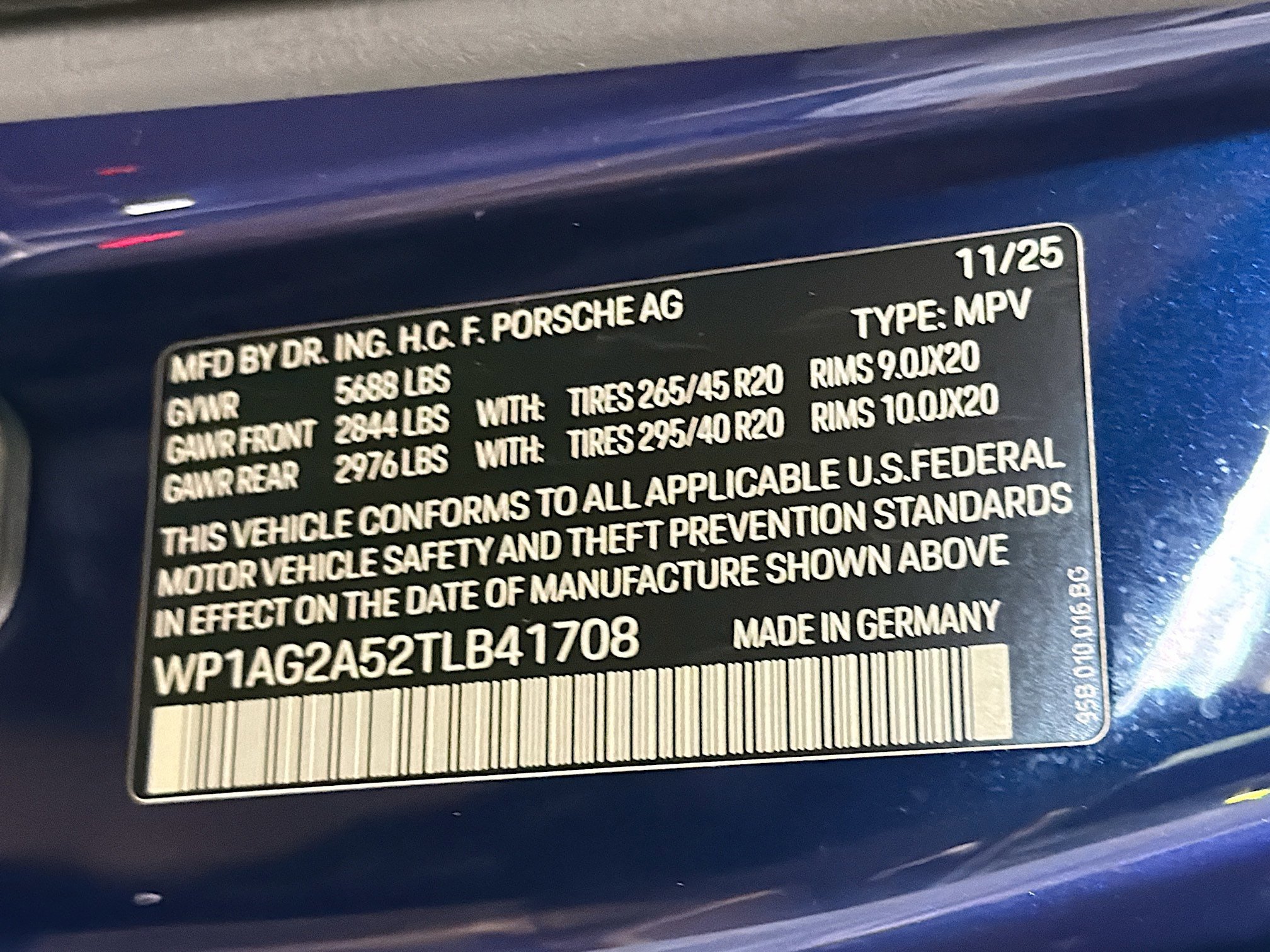 Certified Used 2026 Gentian Blue Metallic Porsche S image 42