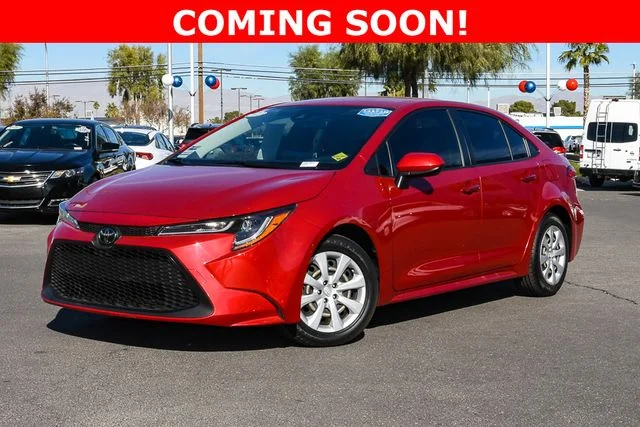 Used 2021 Red Toyota LE image 1