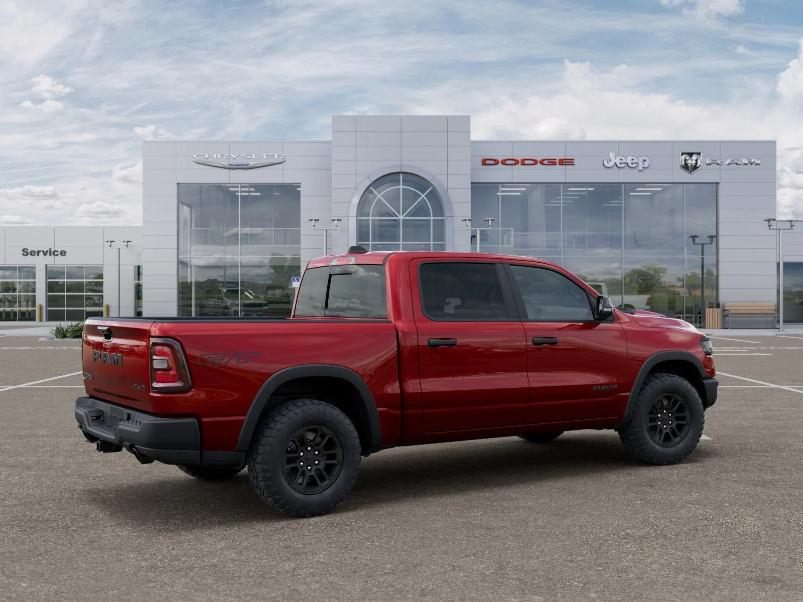 New 2026 Molten Red Pearl-Coat Exterior Paint RAM Rebel image 4