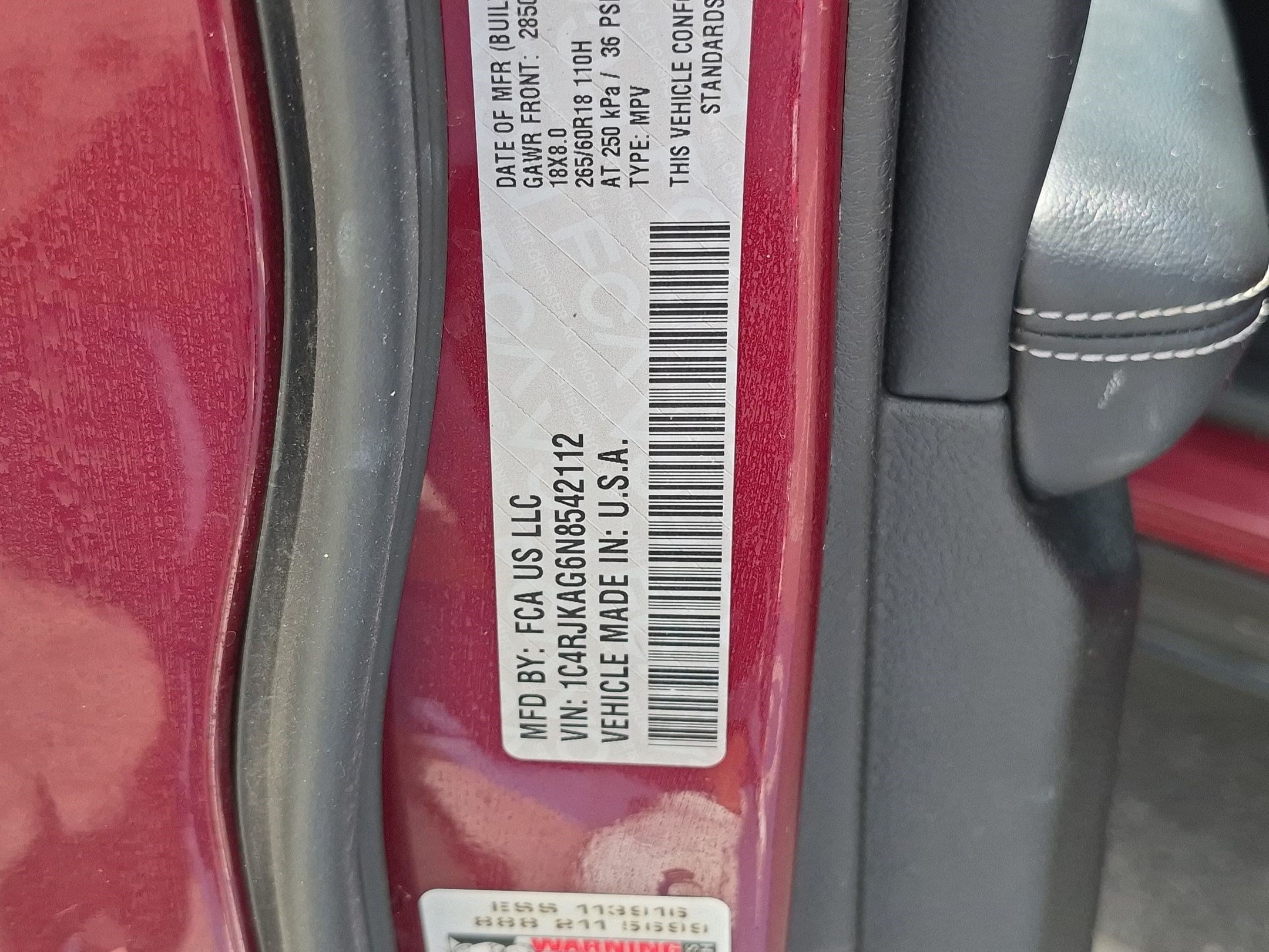 Used 2022 Velvet Red Pearlcoat Jeep Laredo image 32