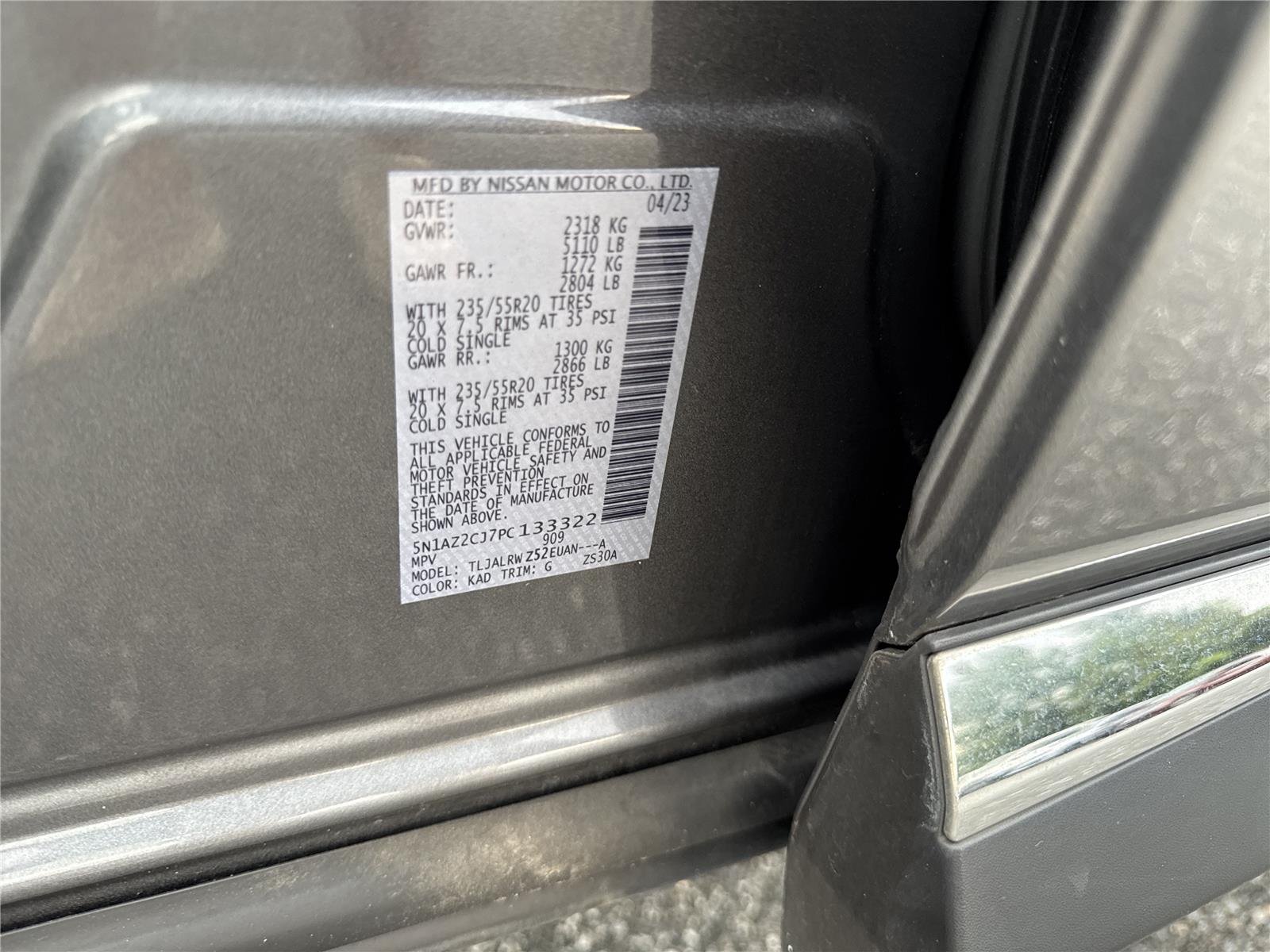 Used 2023 Gun Metallic Nissan SL image 39