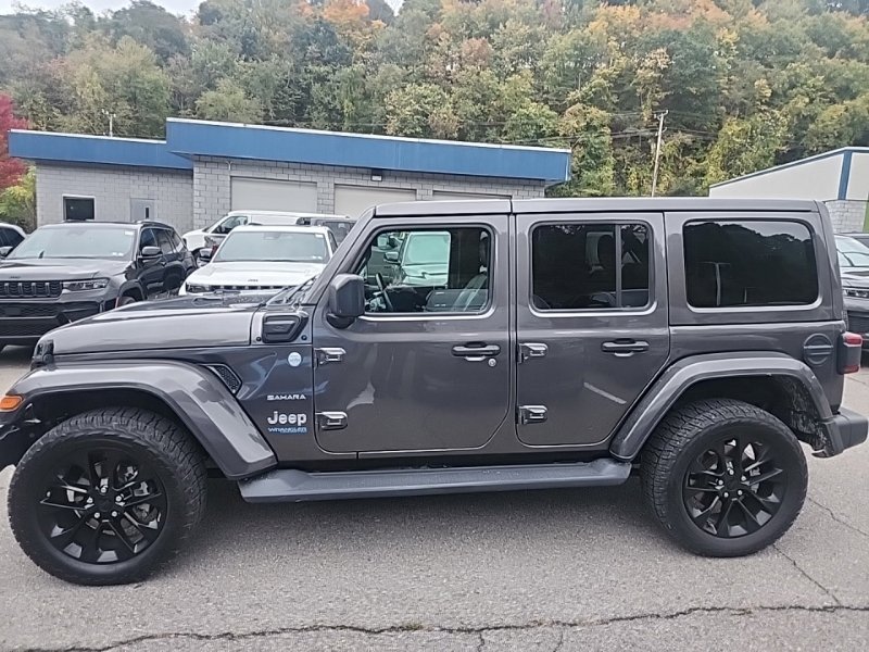 Used 2021 Gray Jeep Unlimited Sahara 4xe image 4