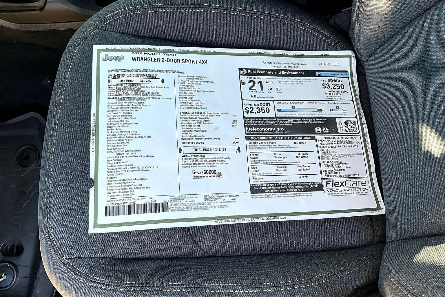 2026 Jeep Wrangler 2-Door Sport - Photo 17