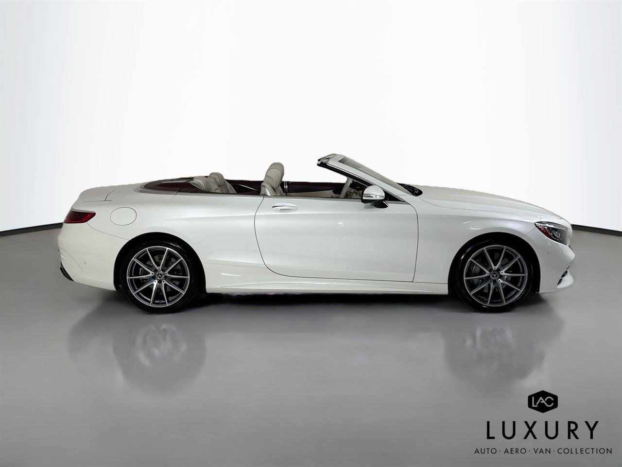 Used 2019 designo Cashmere White Magno (Matte Finish) Mercedes-Benz S 560 Cabriolet | AMG® Line | Premium Pkg | Driver Assist Pkg image 5