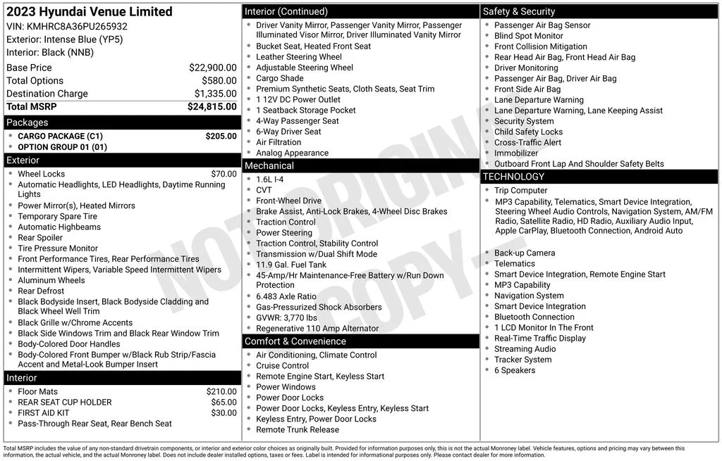 Used 2023 Blue Hyundai Limited image 17