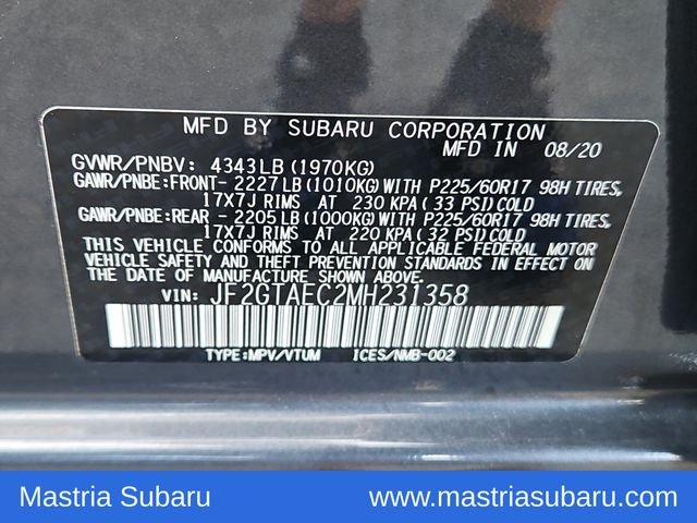 Used 2021 Gray Subaru Premium image 8