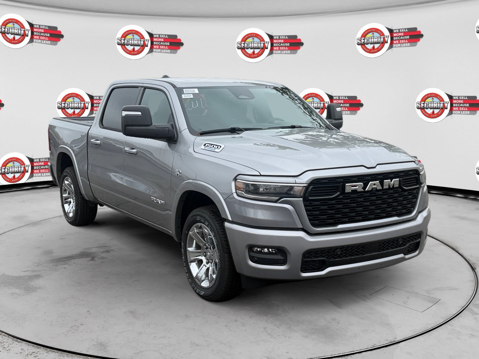 New 2026 Billet Silver Metallic Clear-Coat Exterior Paint RAM Big Horn 4x4 Crew Cab 5