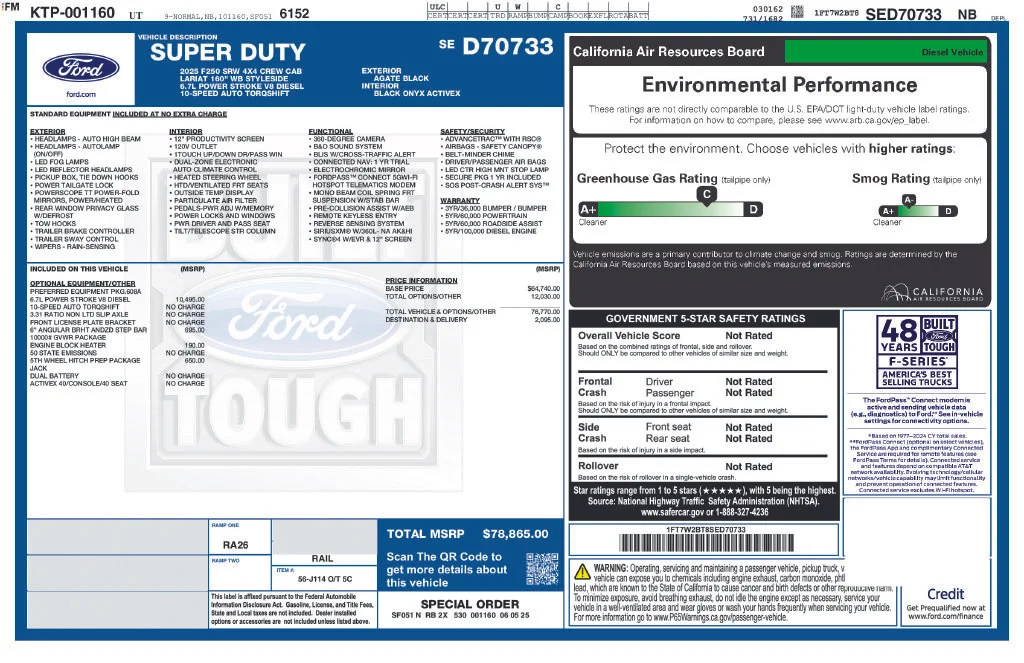Certified Used 2025 Black Ford Lariat image 3