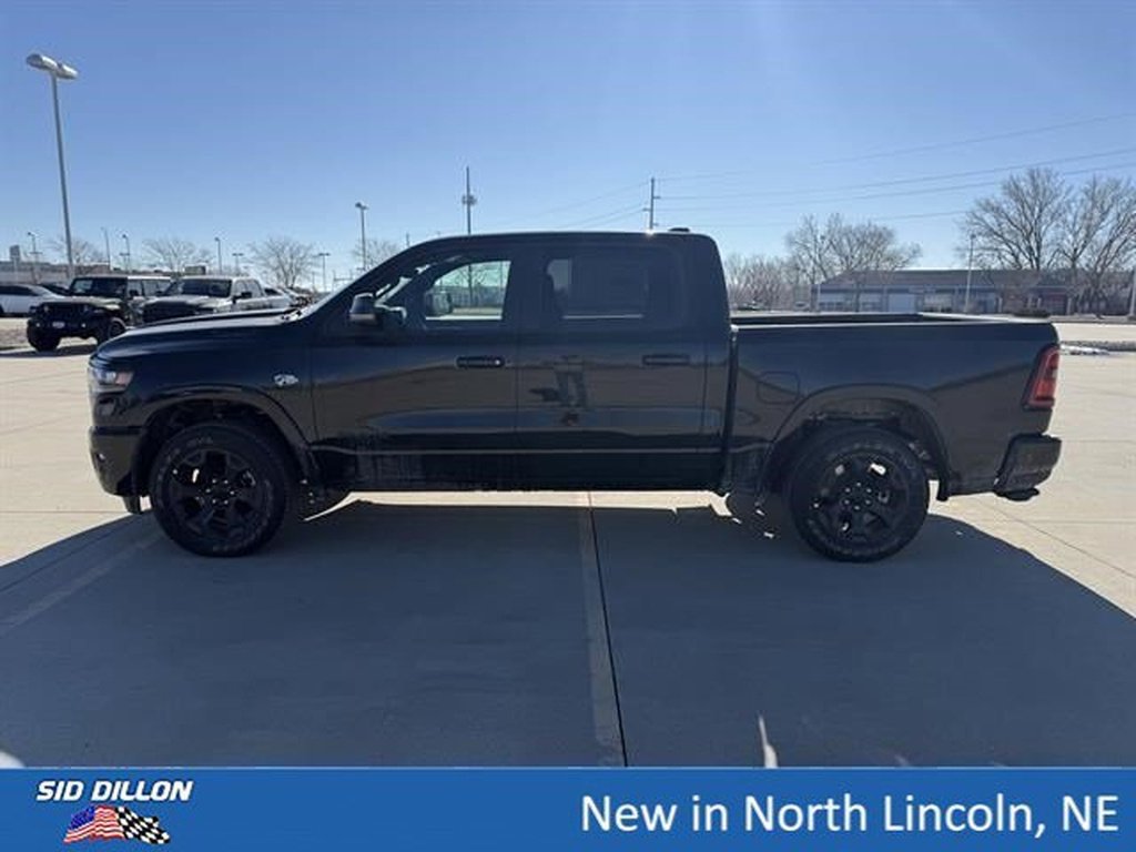 New 2026 Diamond Black Crystal Pearl-Coat Exterior Paint RAM Big Horn Crew Cab 4x4 5