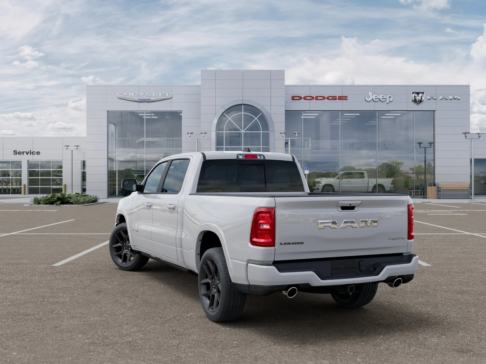 New 2026 Bright White Clear-Coat Exterior Paint RAM Laramie image 39
