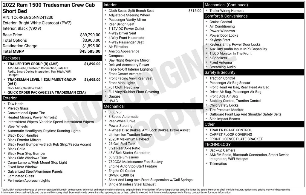 Used 2022 White Ram Tradesman image 6